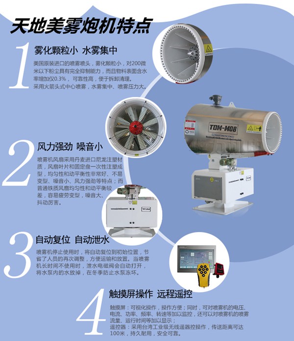 天地美雾炮机特点