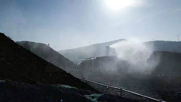 高塔式喷雾机河南平顶山煤矿降尘